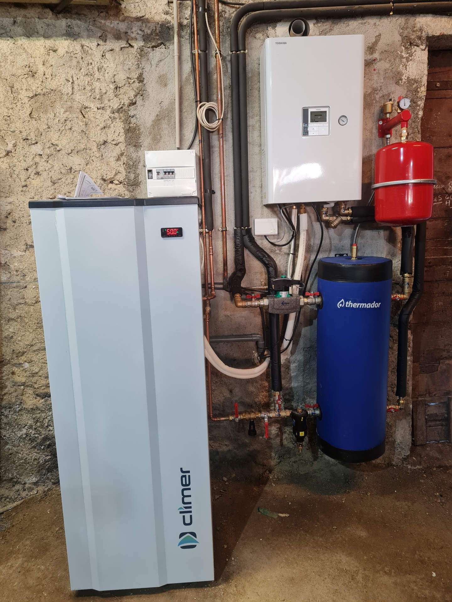 Installation d'une pompe à chaleur air/eau